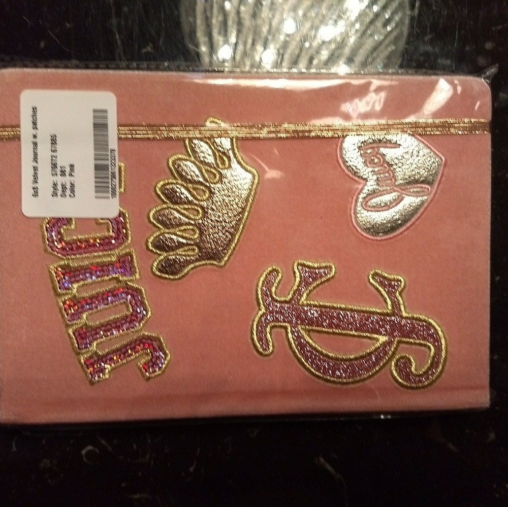NWT Rare Juicy Couture Pink Velvet Lined Journal